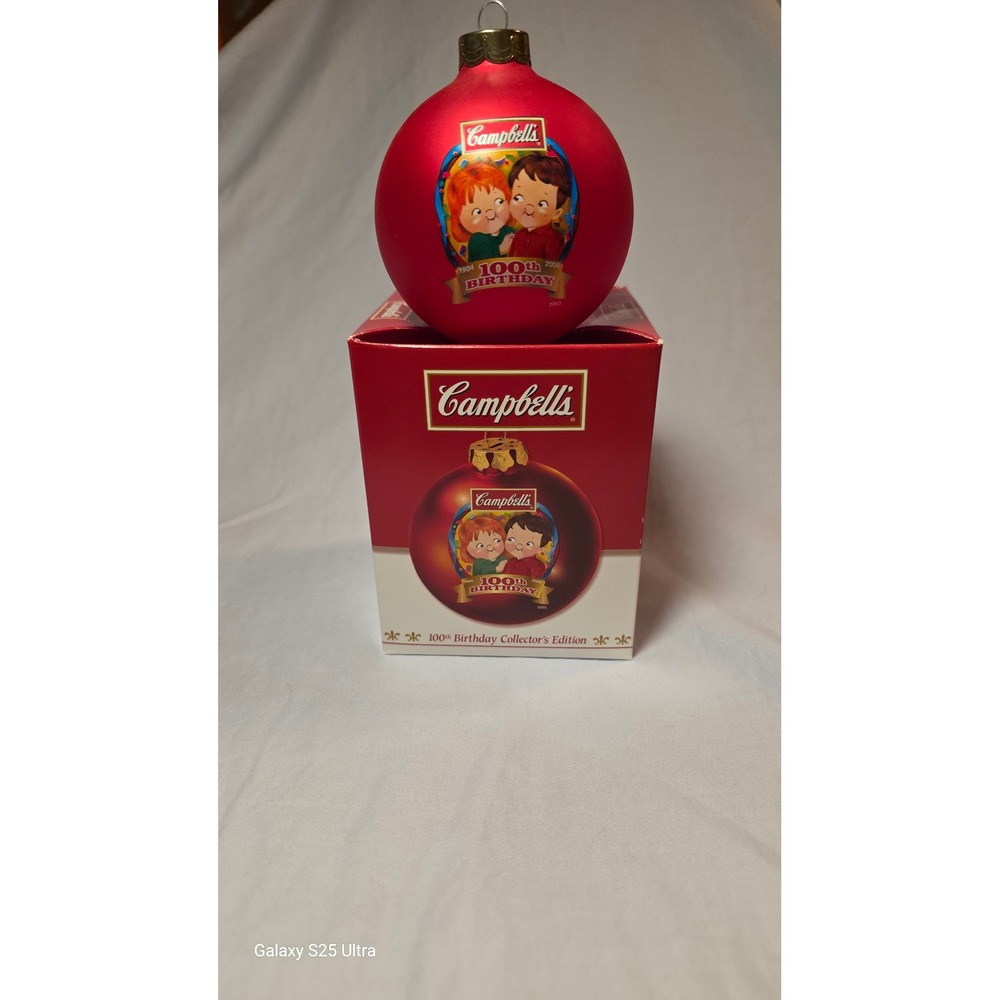 Campbells Kids 100th Birthday Collectors Edition Christmas Ornament 2003 Ball
